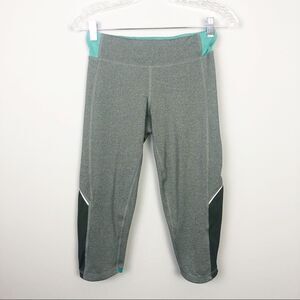 LUCY | Gray & Turquoise Capri Leggings Crop Women’s Size X-Small